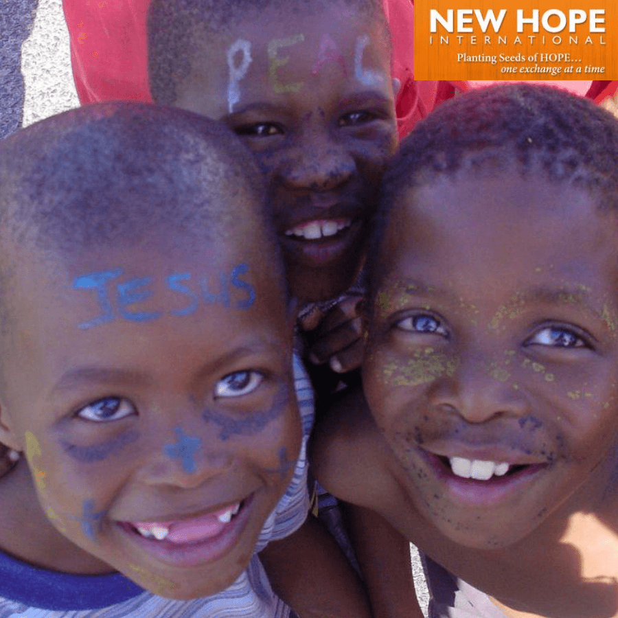 New Hope logo with 3 boys