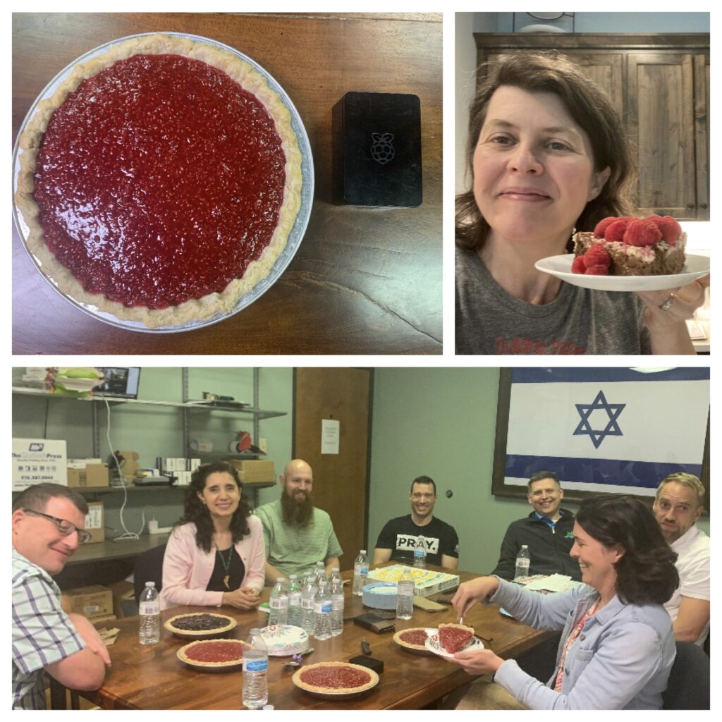 Time to Revive was able to use the Knowledge Box to distribute their group Bible study guides to Christian communities around the world, even in remote locations. They celebrated with a Raspberry Pie party.