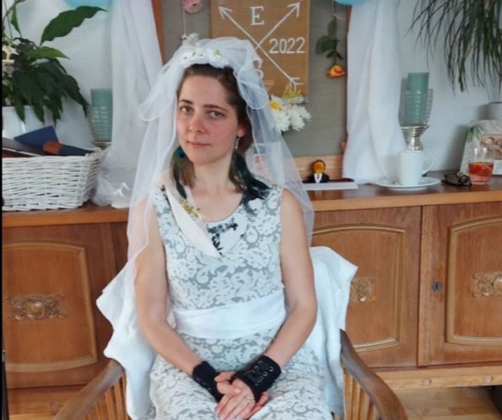 She got married May 21st in Canada. We watched it via live stream.