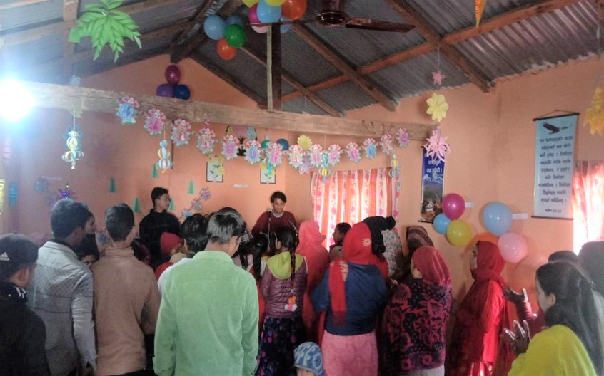 Christmas was a public holiday this year in Nepal. So, it was an opportunity to share the Gospel of Jesus Christ to our neighbors. We invited more than 200 people from our near village.