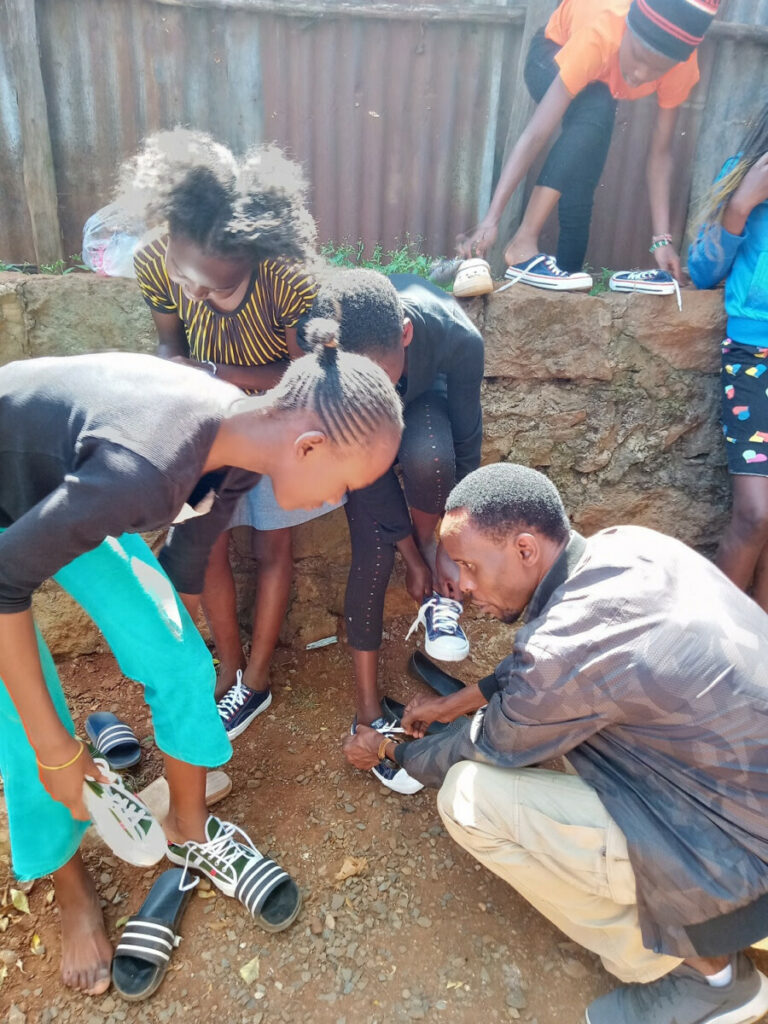 The gift was a blessing because it brought joy to over 84 children who,for the first time wore tennis shoes. This was made possible by the amazing souls that raised these donations.