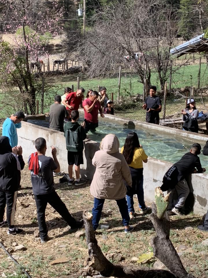 Mountain baptism of a local church member.