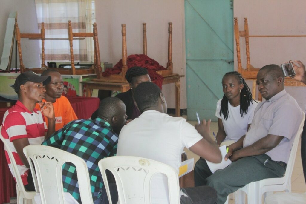 Youth Friendly Health Care Providers & faith leaders having a discussion on Sexual Reproductive Health for Adolescents and Youths in Rarieda Sub-county.