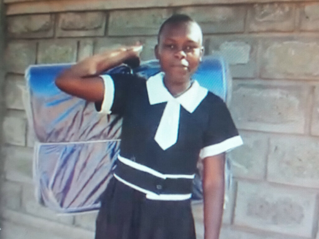 Mercy in 2018 admitted to the Girl's School in Bondo, supported by IFAGE.