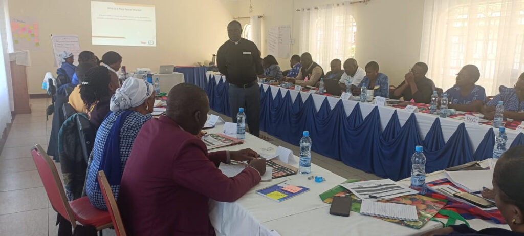 Para-social work training - we equipped 25 gender champions from six dioceses with the essential tools to manage gender-based violence cases and engage in the vital task of tracking and tracing gender-based survivors.