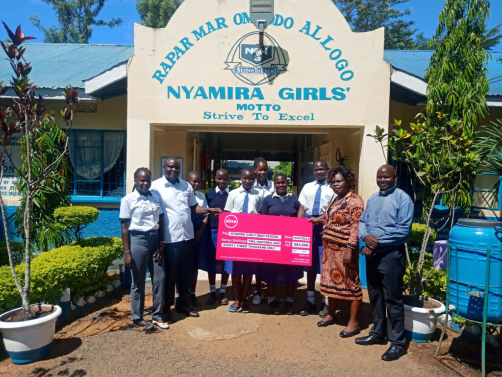 Sponsored girls at Nyamira Girls.