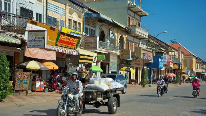 City of Battambang, Cambodia.