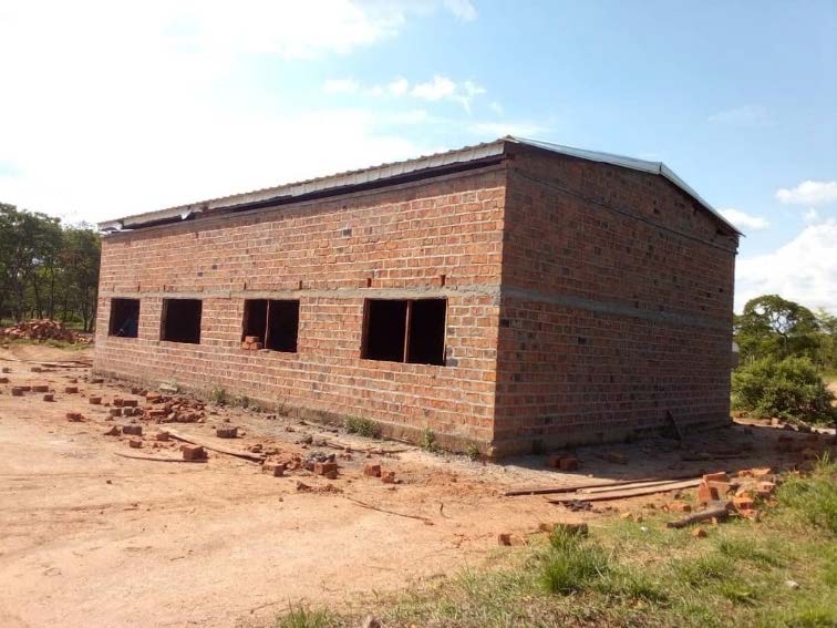 New school building under construction.